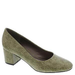Masseys Women's Daphne Block Heel Dress Pump, 7 M (Medium), Green Snake Patent